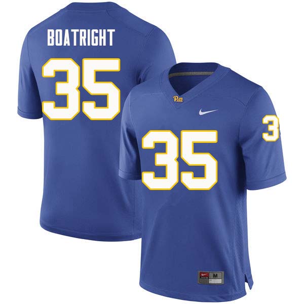 Men #35 Rob Boatright Pittsburgh Panthers College Football Jerseys Sale-Royal